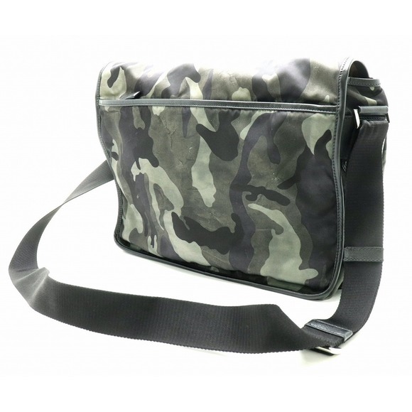 Prada Bag Fumo Camouflage Messenger Shoulder Nylon - Picture 1 of 9